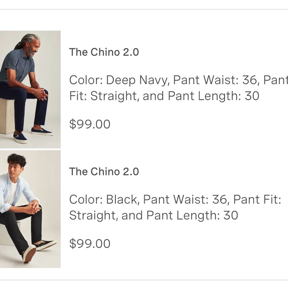 Selling Bonobo Wash2.0 chinos size 36X30 straight fit black and blue